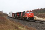 CN 3886 & 2892 work hard as the begin the climb up Byron Hill with X34241